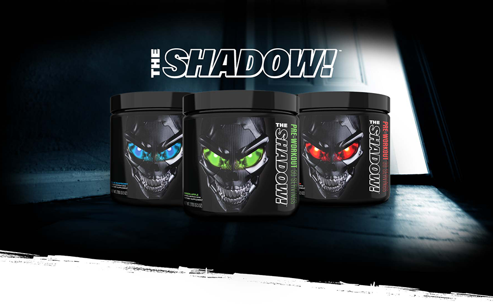 JNX Sports The Shadow Pre-Workout Powder Blue Raspberry Flavor - vegan, gluten free (270g)