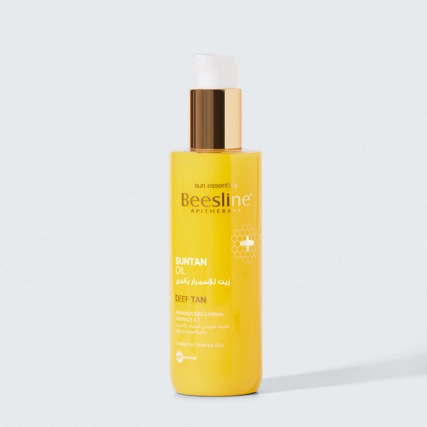 Beesline Suntan Deep Tanning Oil with Antioxidants & Vitamins for Sensitive Skin - paraben free 200ml